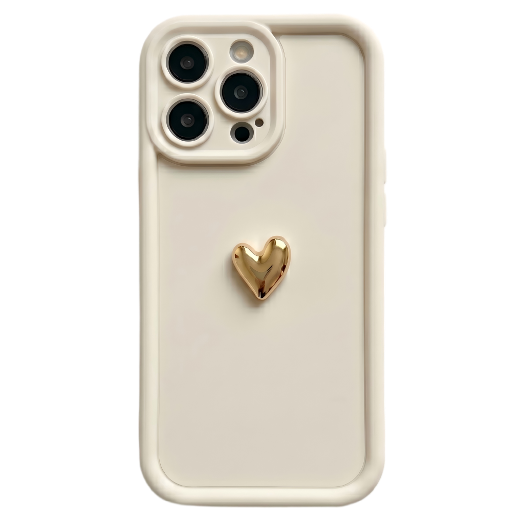 Your Name Signature Series: Fashionable 3D Cute Heart Personalized Phone Case