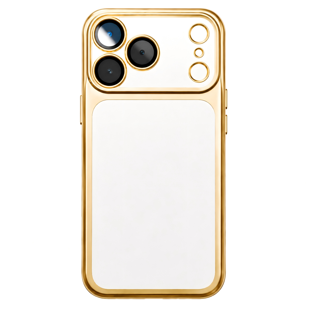 Your Name in Style: Custom Cute Fashion Script Name Chrome Border Frosted Phone Case