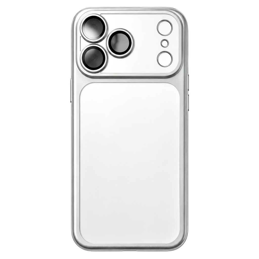 Your Name in Style: Custom Cute Fashion Script Name Chrome Border Frosted Phone Case