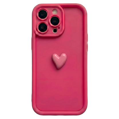 Your Name Signature Series: Fashionable 3D Cute Heart Personalized Phone Case