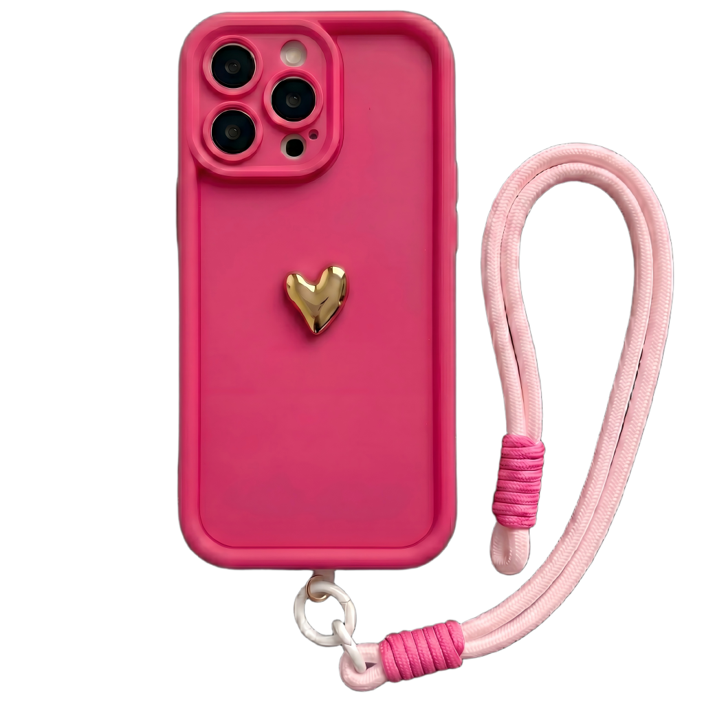 Your Name Signature Series: Fashionable 3D Cute Heart Personalized Phone Case