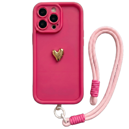 Your Name Signature Series: Fashionable 3D Cute Heart Personalized Phone Case