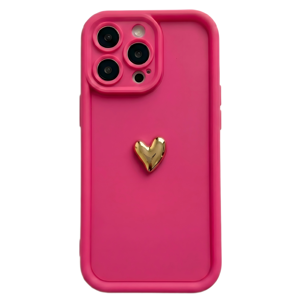 Your Name Signature Series: Fashionable 3D Cute Heart Personalized Phone Case