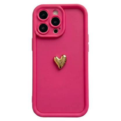 Your Name Signature Series: Fashionable 3D Cute Heart Personalized Phone Case