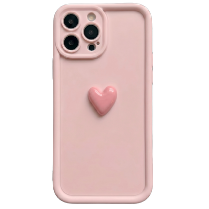 Your Name Signature Series: Fashionable 3D Cute Heart Personalized Phone Case