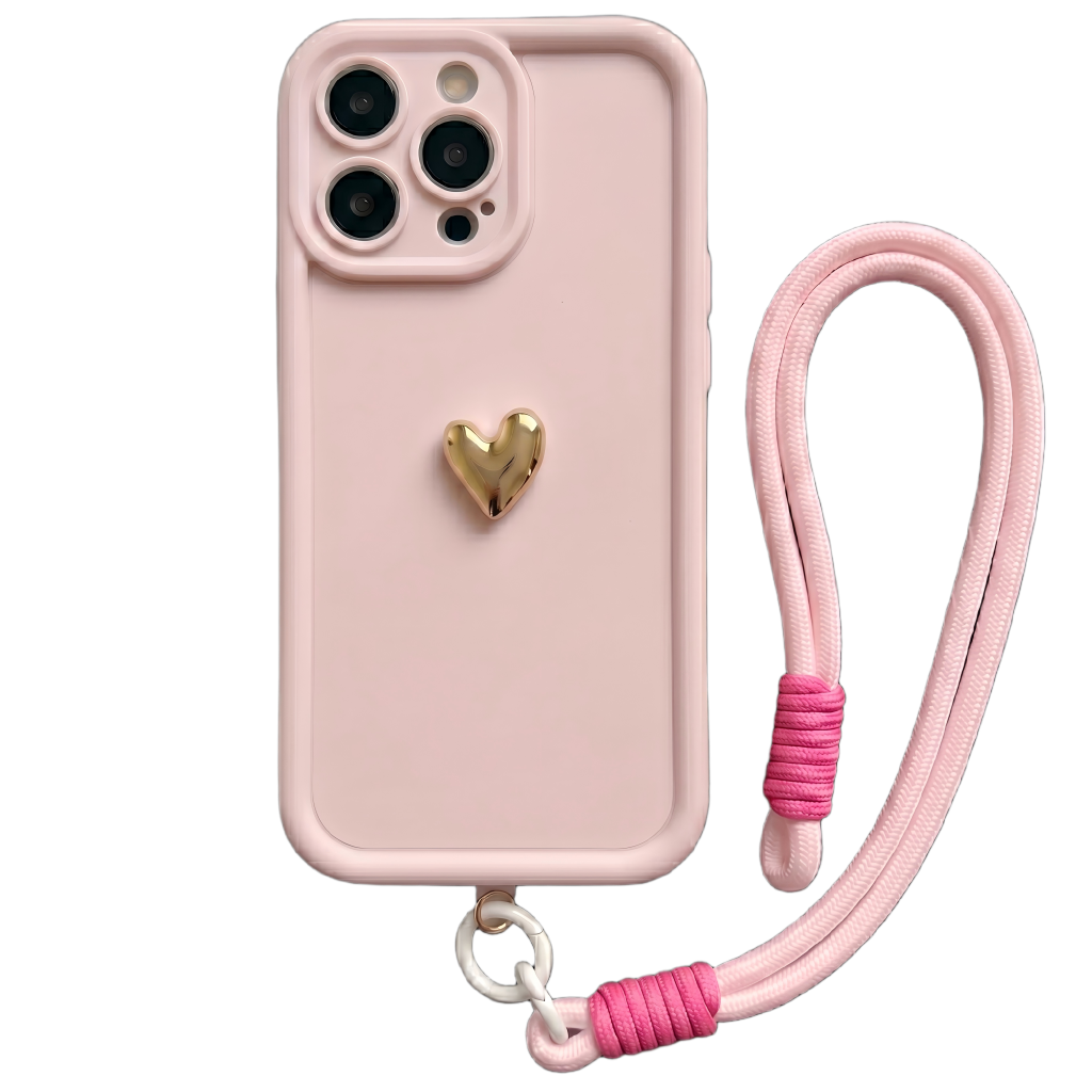 Your Name Signature Series: Fashionable 3D Cute Heart Personalized Phone Case