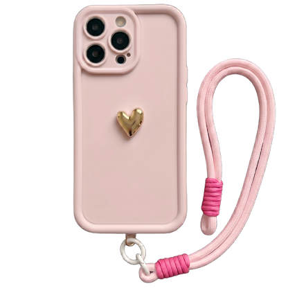 Your Name Signature Series: Fashionable 3D Cute Heart Personalized Phone Case