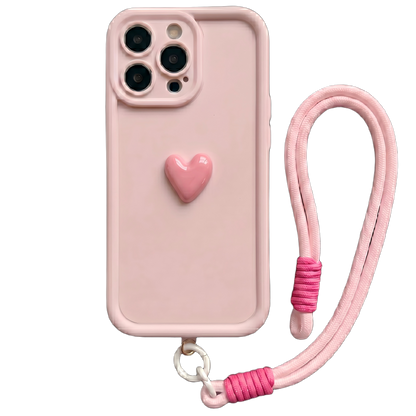 Your Name Signature Series: Fashionable 3D Cute Heart Personalized Phone Case