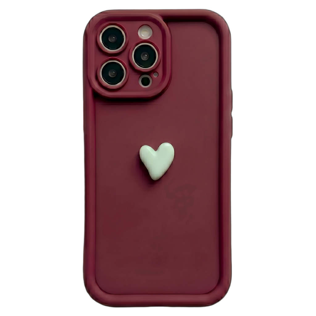 Your Name Signature Series: Fashionable 3D Cute Heart Personalized Phone Case