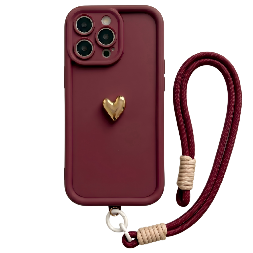 Your Name Signature Series: Fashionable 3D Cute Heart Personalized Phone Case