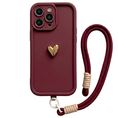 Your Name Signature Series: Fashionable 3D Cute Heart Personalized Phone Case