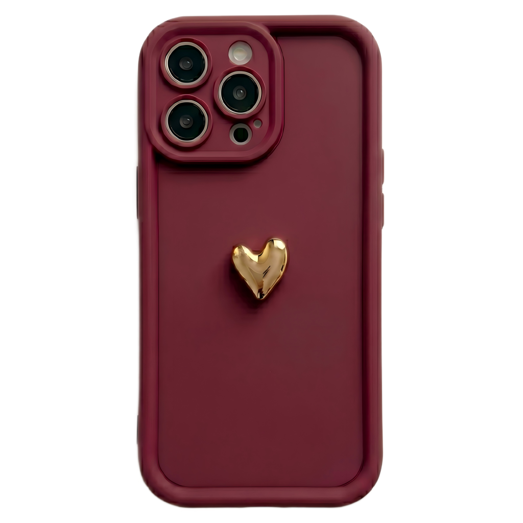 Your Name Signature Series: Fashionable 3D Cute Heart Personalized Phone Case