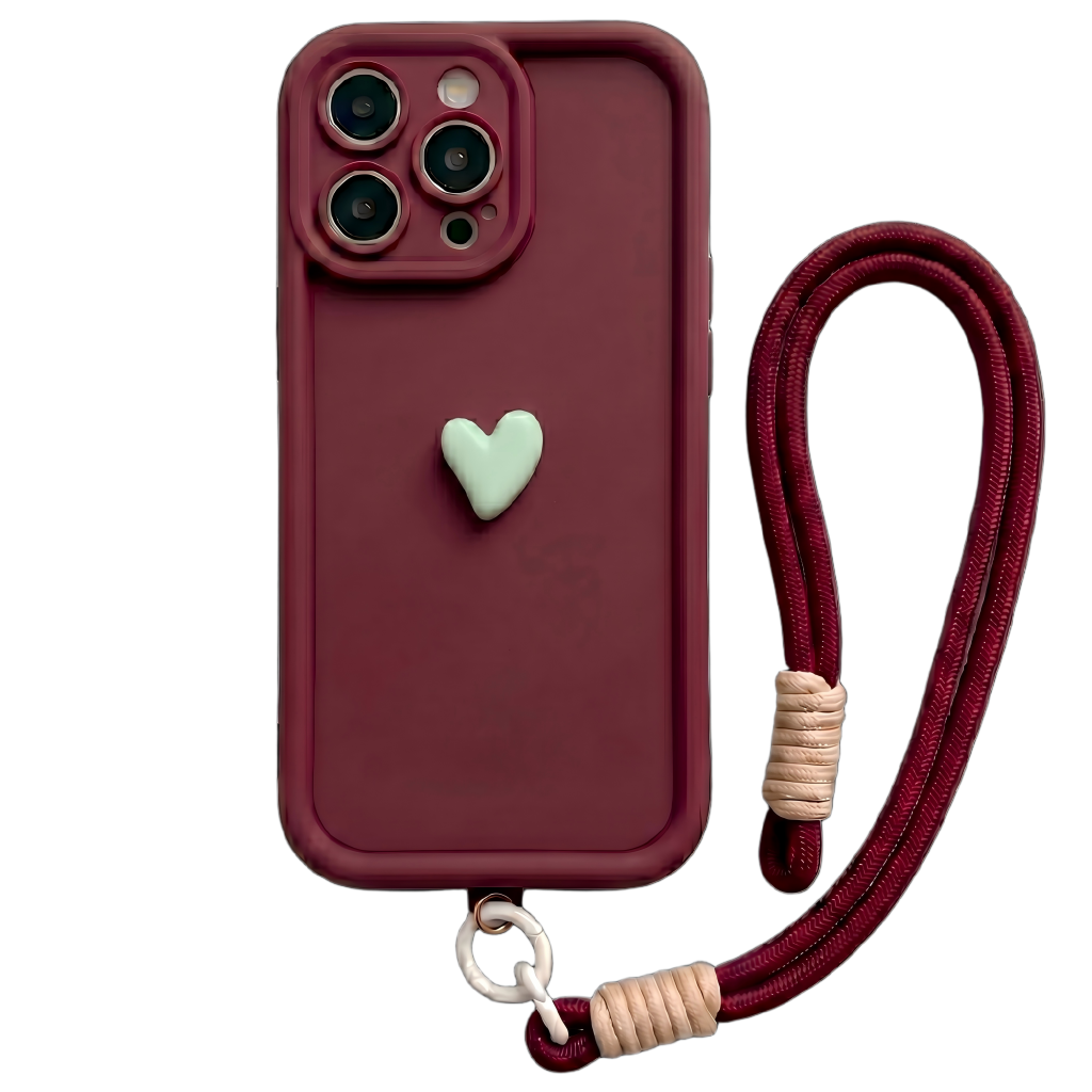 Your Name Signature Series: Fashionable 3D Cute Heart Personalized Phone Case