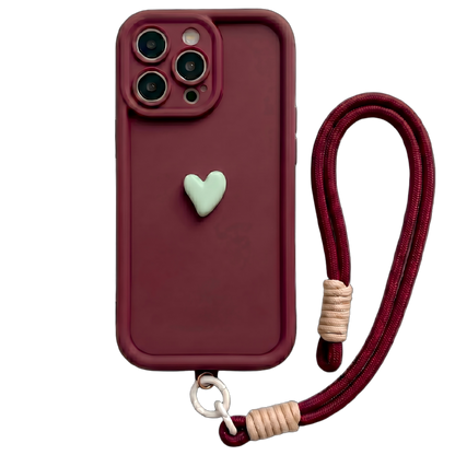 Your Name Signature Series: Fashionable 3D Cute Heart Personalized Phone Case