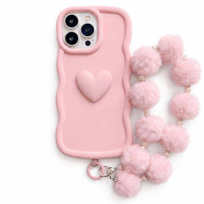 Your Name Signature Series: Fashionable Cute 3D Heart Personalized Name Phone Case